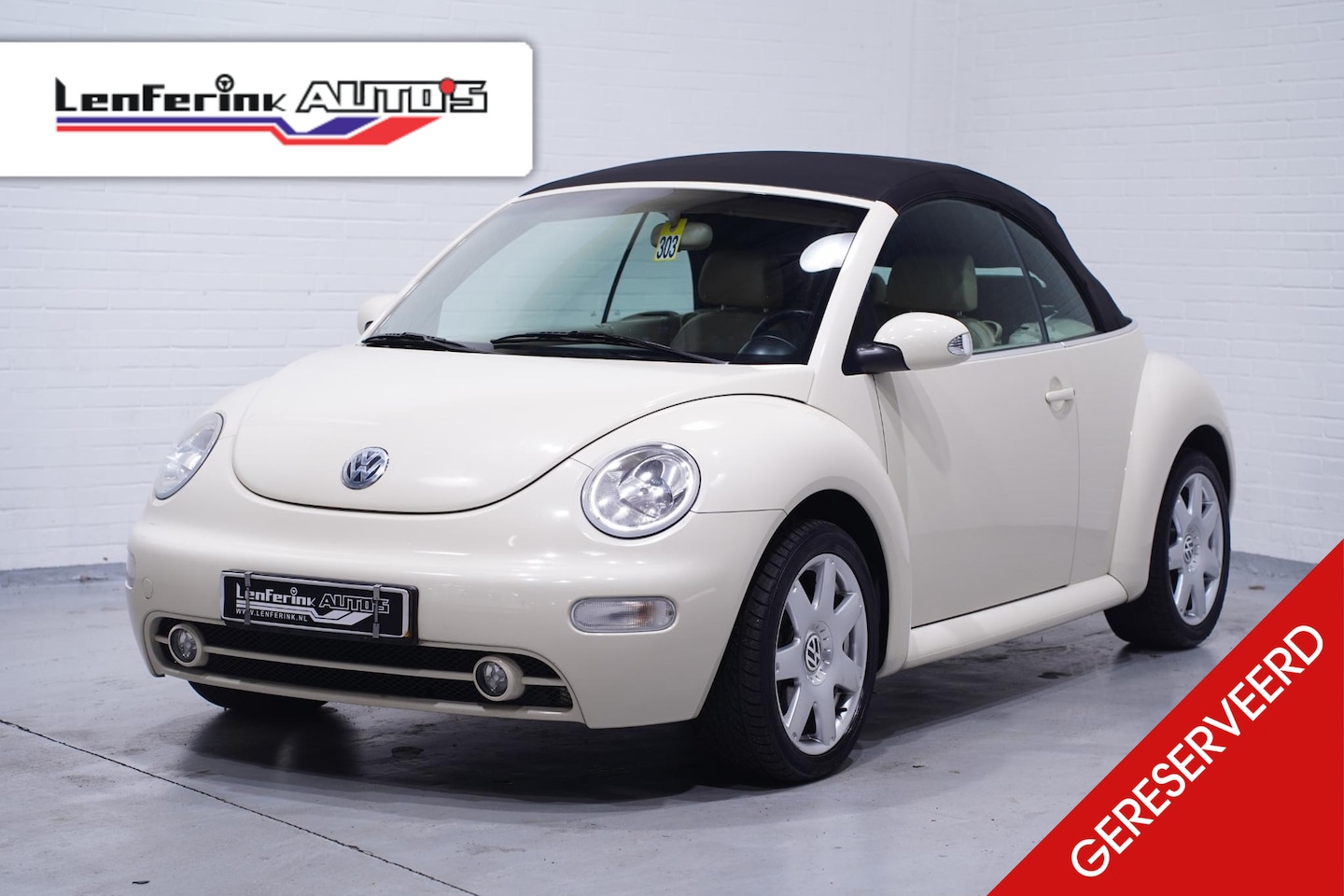 Volkswagen New Beetle Cabriolet - 1.8-5V Turbo Highline Leder Airco Stoelverwarming Cruisecontrol Elektrisch bedienbare kap - AutoWereld.nl