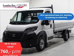 Fiat Ducato - 2.2 MJet 140 pk L4 Pick Up All-In Operational Lease Open Laadbak LxBxH 420x202x40 cm, Airc