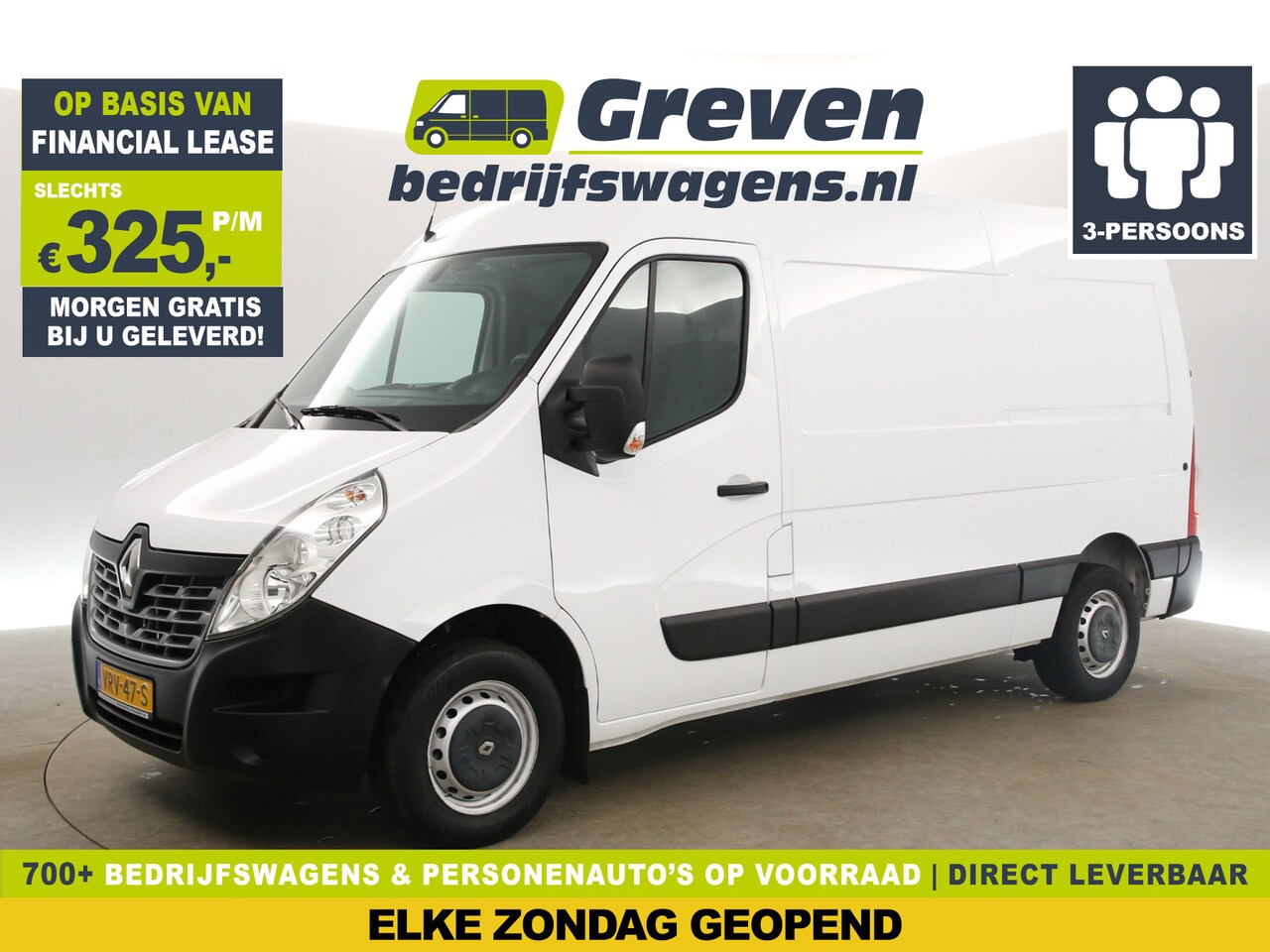 Renault Master - T33 2.3 dCi L2H2 146PK Airco Camera Cruise Navi 3 Persoons Parkeersensoren Elektrpakket Tr - AutoWereld.nl