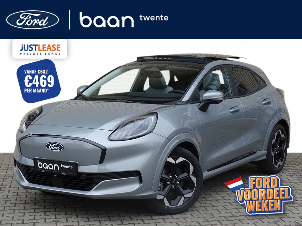 Ford Puma Gen-E - Premium 44 kWh | Panoramadak | Winterpack | Driver assistance pack | Solar silver | Uit vo - AutoWereld.nl
