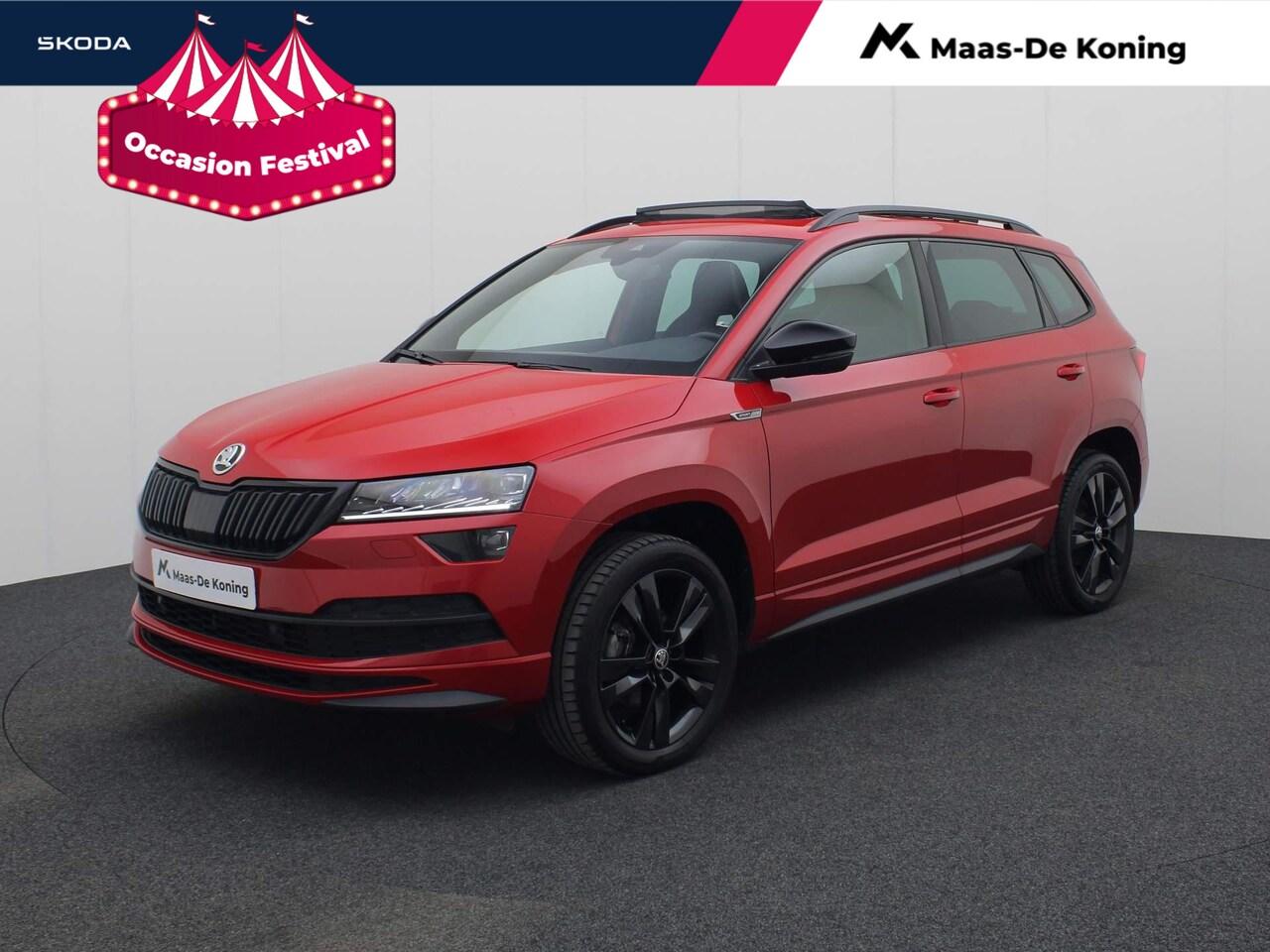 Skoda Karoq - 1.5TSI/150PK Sportline DSG · Panoramadak · Navigatie · Camera+Parkeersensoren - AutoWereld.nl