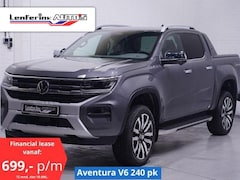 Volkswagen Amarok - 3.0 TDI V6 240 pk Aventura Grijs Kenteken 2-Zits Leder, 360 Camera, Elek. Rolkoffer Laadru