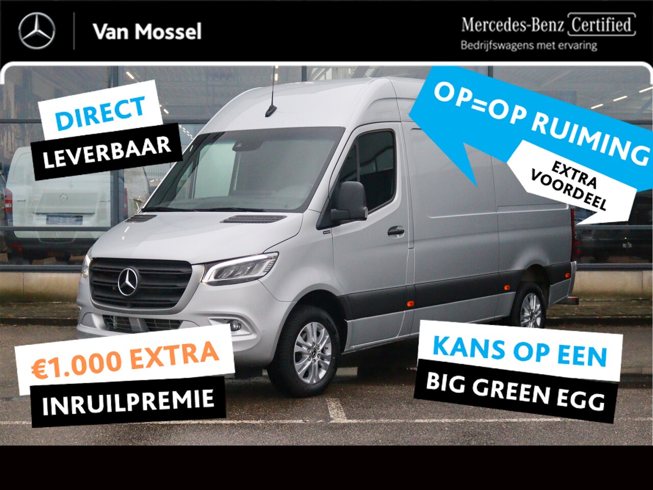 Mercedes-Benz Sprinter - 319 CDI L2H2 | AIRCO/360˚ CAMERA/3.500KG AHW/CRUISE | Certified - AutoWereld.nl