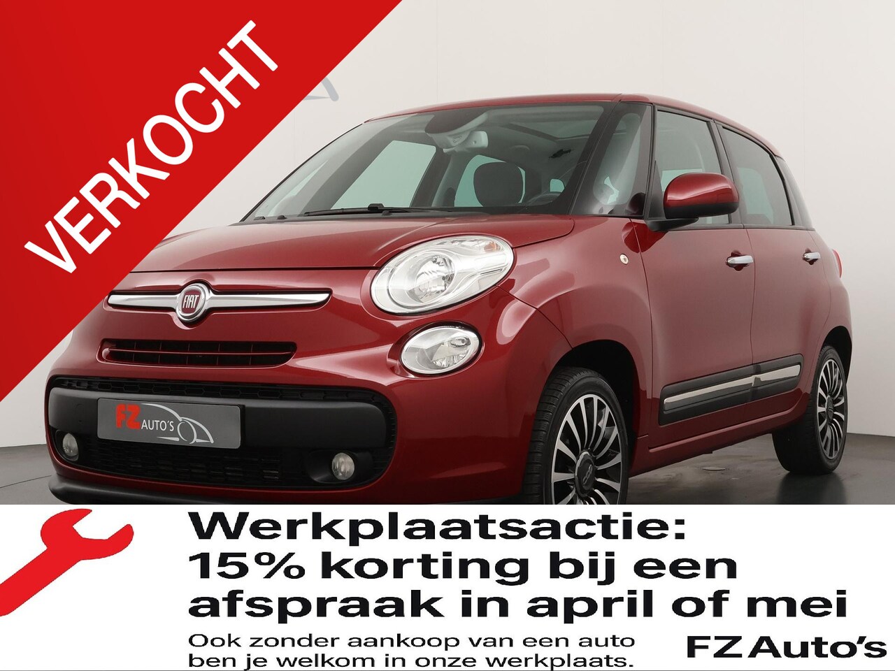 Fiat 500 L - 0.9 105pk TwinAir Lounge | Trekhaak | Parkeersensoren Achter | Airco | Cruise Control | - AutoWereld.nl