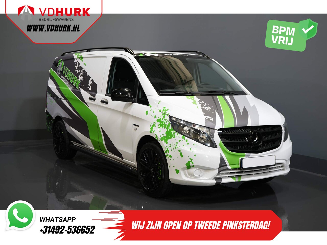 Mercedes-Benz eVito - DEMO BPM VRIJ! 19"/ HG Zwart Pakket/ Spoiler/Sidebars/ L2/ Navi/ Camera/ Stoelverw. - AutoWereld.nl
