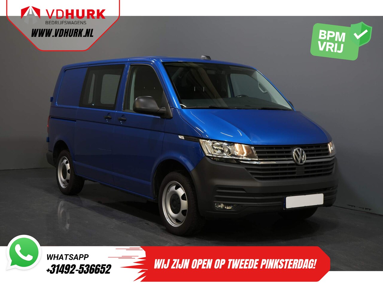 Volkswagen Transporter - T6.1 2.0 TDI 150 pk DSG Aut. DEMO BPM VRIJ! Adapt. Cruise/ Stoelverw./ Carplay - AutoWereld.nl