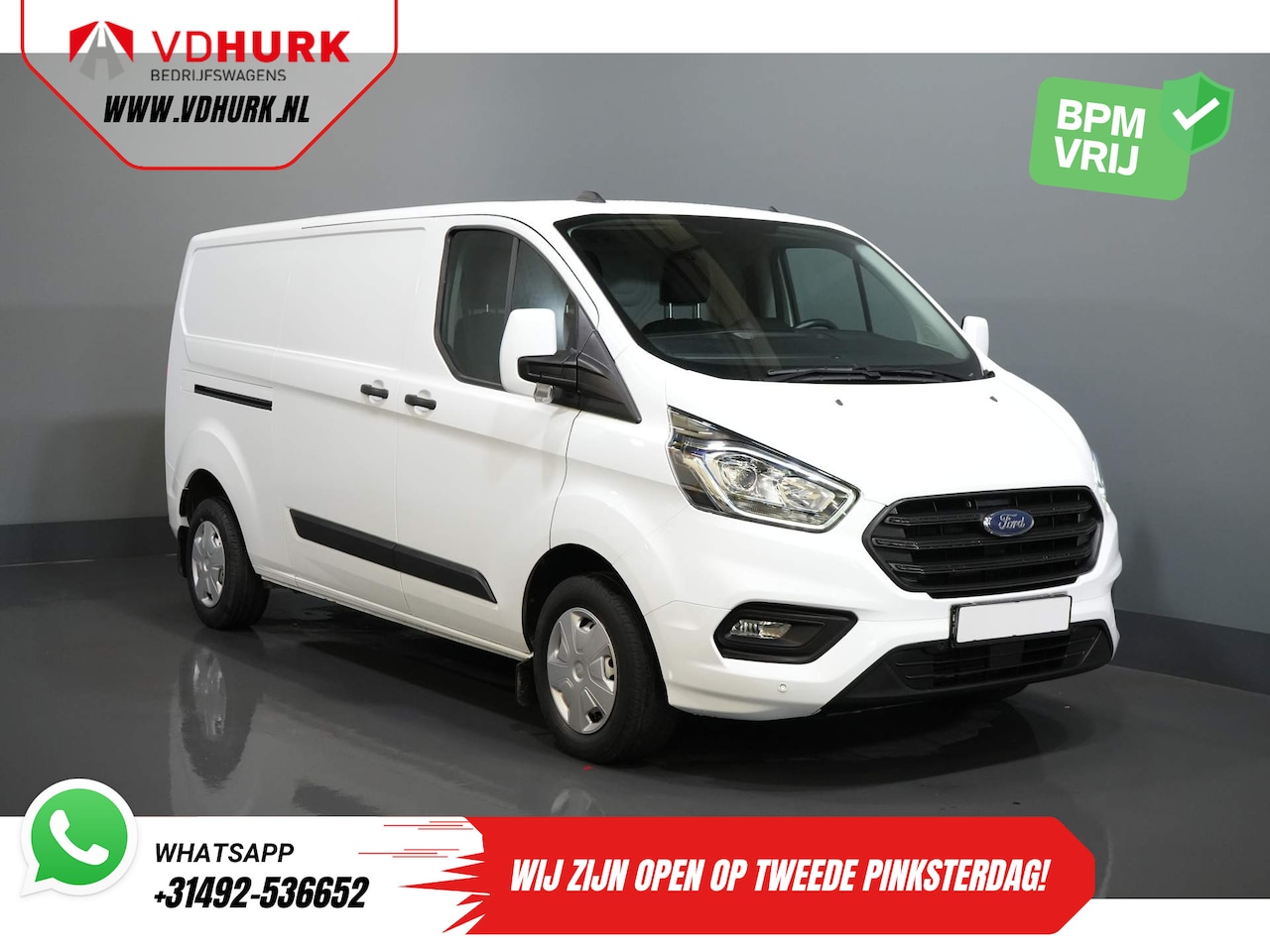 Ford Transit Custom - 2.0 TDCI 130 pk L2 2.8t Trekverm./ Voorruit verw./ Cruise/ PDC V+A/ DAB - AutoWereld.nl