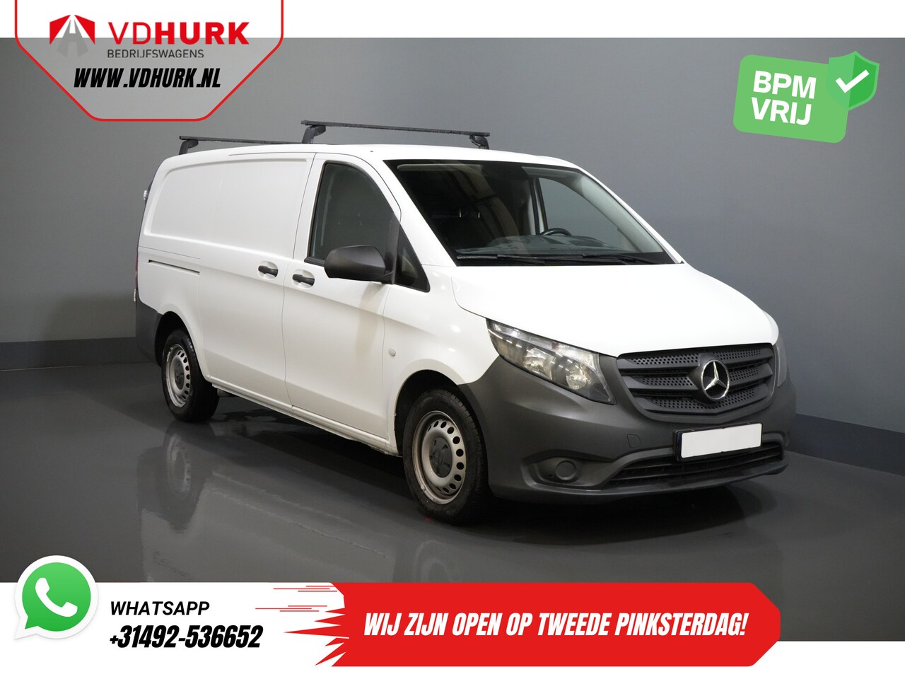 Mercedes-Benz Vito - 116 CDI Aut. L2 RWD BPM VRIJ! Standkachel/ Navi/ Stoelverw./ Carplay/ Camera/ Cruise/ Trek - AutoWereld.nl