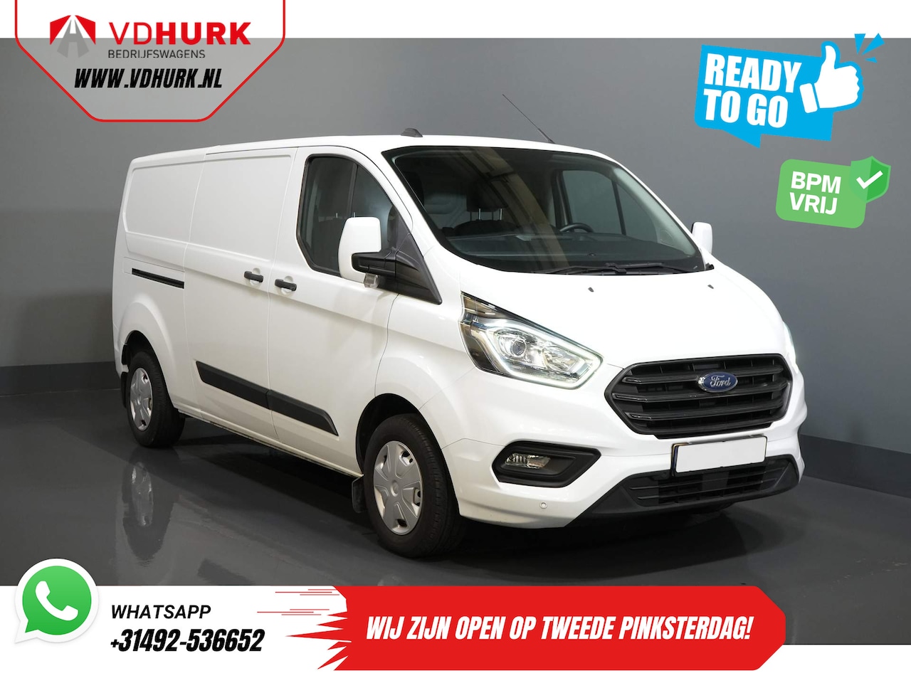 Ford Transit Custom - 2.0 TDCI 130 pk L2 Trend BPM VRIJ! Ready2Go Verw.Voorruit/ PDC/ Cruise/ Airco - AutoWereld.nl