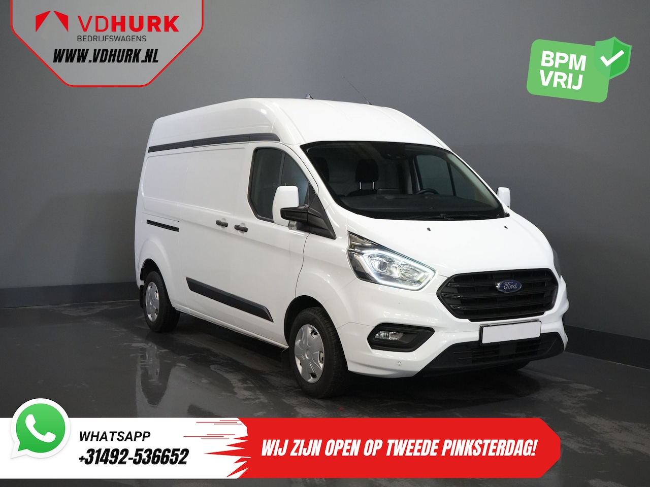 Ford Transit Custom - 2.0 TDCI 130 pk L2H2 Adapt.Cruise/ 2.8t Trekverm./ CarPlay/ Navi/ Airco/ PDC - AutoWereld.nl