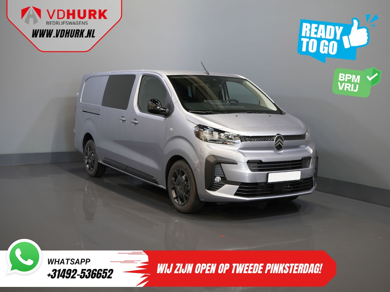 Citroën Jumpy - 2.0 HDI 180 pk Aut. L3 DC Dubbel Cabine BPM VRIJ! 6 Pers./ 2x Schuifdeur/ Carplay/ Navi/ C - AutoWereld.nl