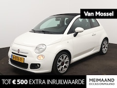 Fiat 500 C - 0.9 TwinAir Lounge | Cabrio | Half Lederen Bekleding | Navigatie | Parkeersensoren | Licht
