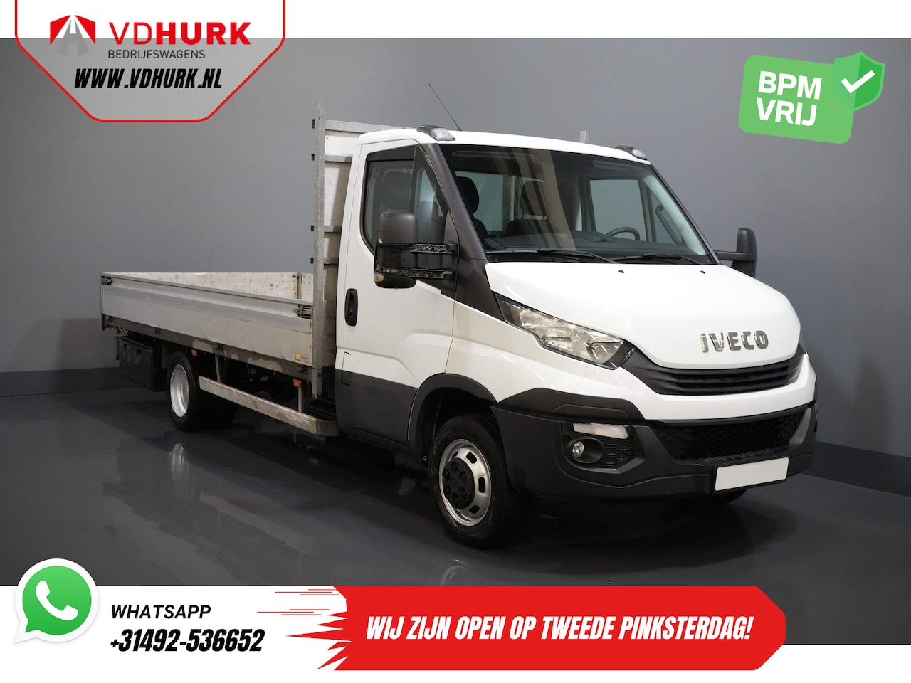 Iveco Daily - 35C15 3.0 150 pk (450x210) Open Laadbak/ 3.5t Trekverm./ Tachograaf/ Gev.stoel/ Climate/ C - AutoWereld.nl
