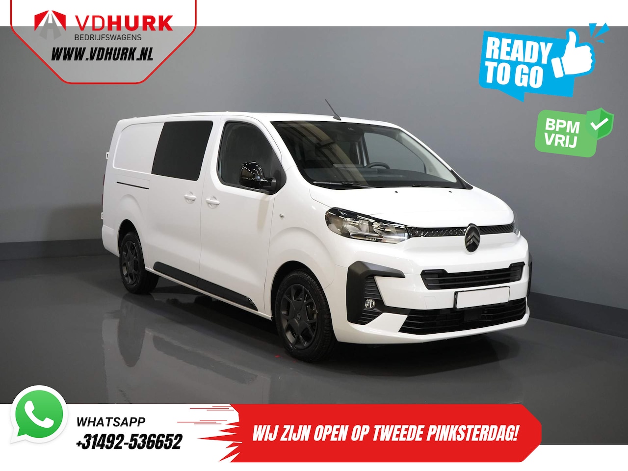 Citroën Jumpy - 2.0 HDI 180 pk Aut. DC Dubbel Cabine BPM VRIJ! 2x Schuifdeur/ Virtual Cockpit/ Navi/ Carpl - AutoWereld.nl