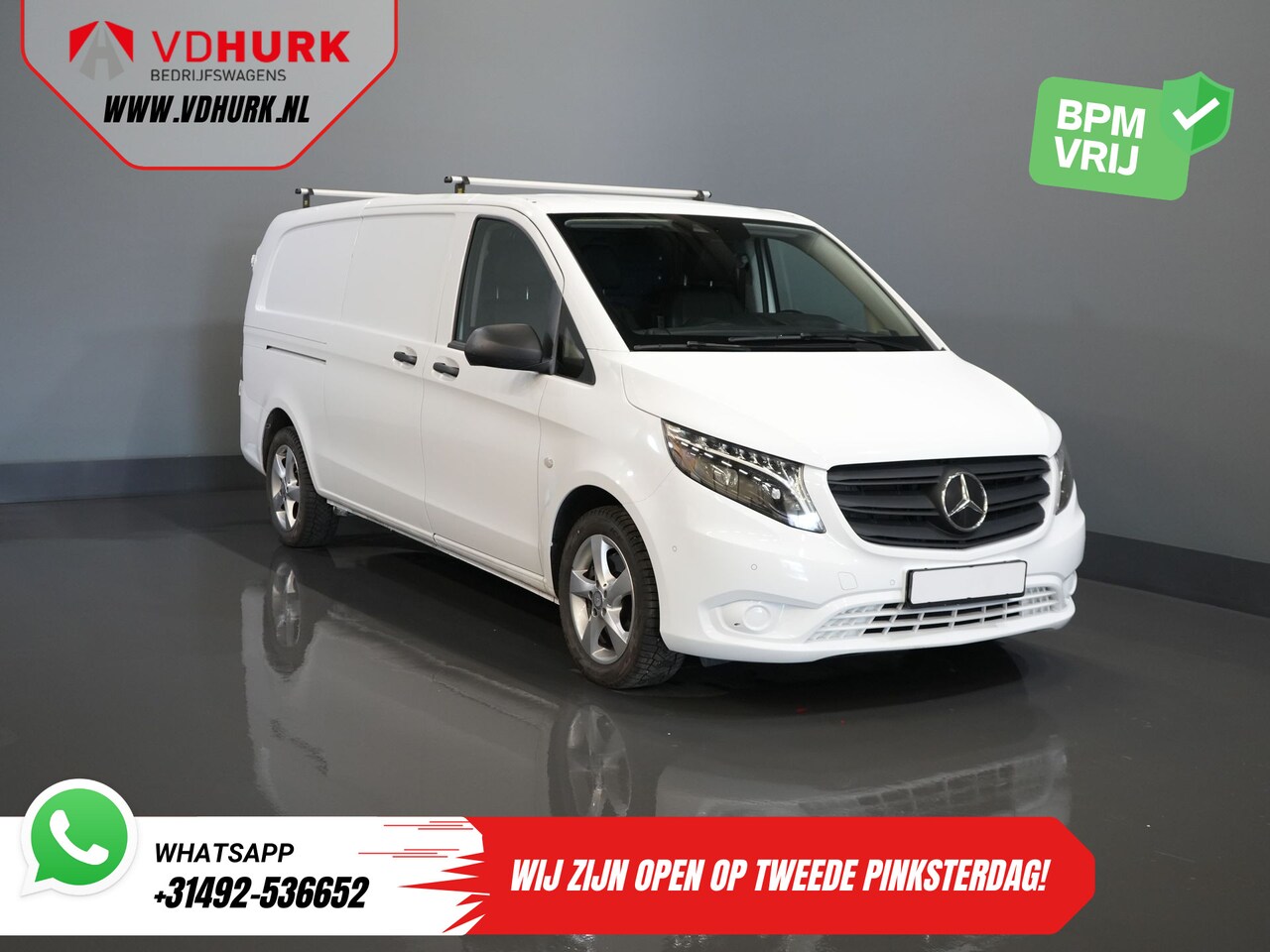 Mercedes-Benz Vito - 119 CDI L3 Aut. BPM VRIJ! LED/ Standkachel/ Stoelverw./ Carplay/ Camera/ PDC/ LMV/ Cruise/ - AutoWereld.nl