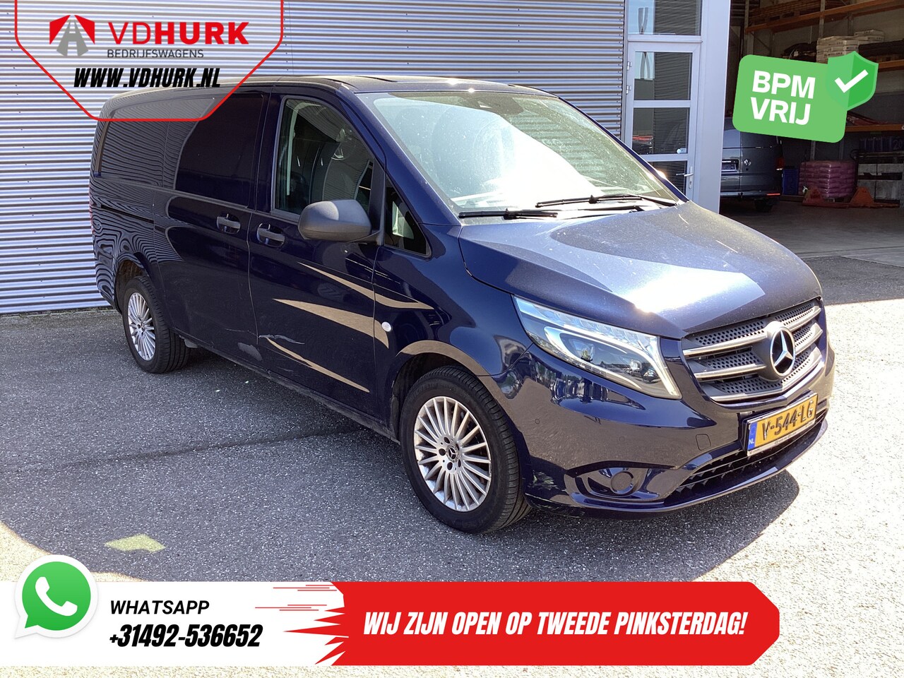 Mercedes-Benz Vito - 119 CDI L2 Aut. BPM VRIJ! 2x Schuifdeur/ Leder/ LED/ Climate/ Cruise/ Camera/ Navi/ Trekha - AutoWereld.nl