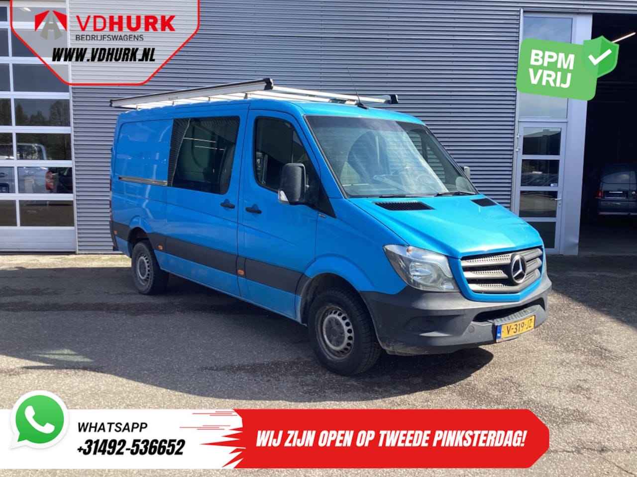 Mercedes-Benz Sprinter - 314 2.2 CDI Aut. E6 L2 DC Dubbel Cabine BPM VRIJ!/ 3.5t Trekverm./ Inrichting/ Imperiaal/ - AutoWereld.nl