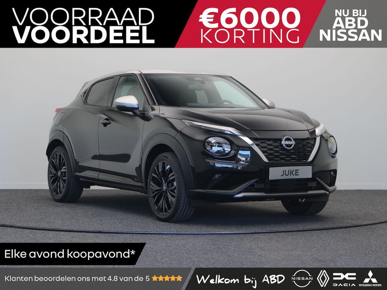 Nissan Juke - Nissan N-Sport + Technology Pack + Light Cold Pack 1.6L HYBRID 143 | 17" Lichtmetalen velg - AutoWereld.nl