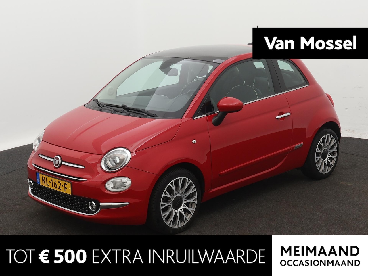 Fiat 500 - 1.2 Lounge | Navigatie | 16" Lichtmetalen velgen | Climate Control | Parkeersensoren - AutoWereld.nl