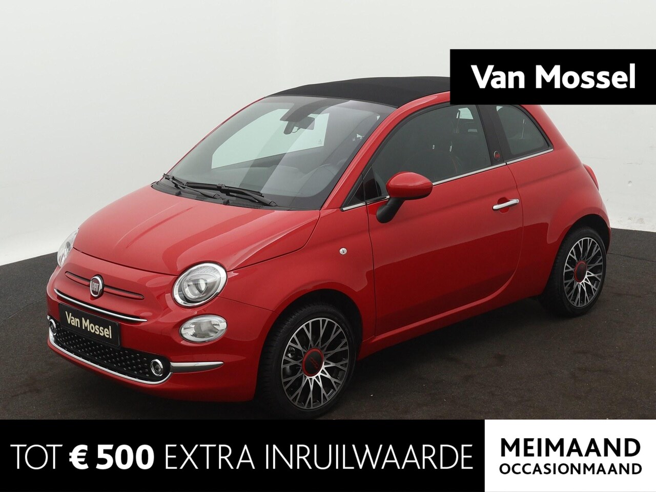 Fiat 500 C - 1.0 Hybrid RED Cabriolet | Navigatiesysteem | Climate Controle | Parkeersensoren | Cruise - AutoWereld.nl