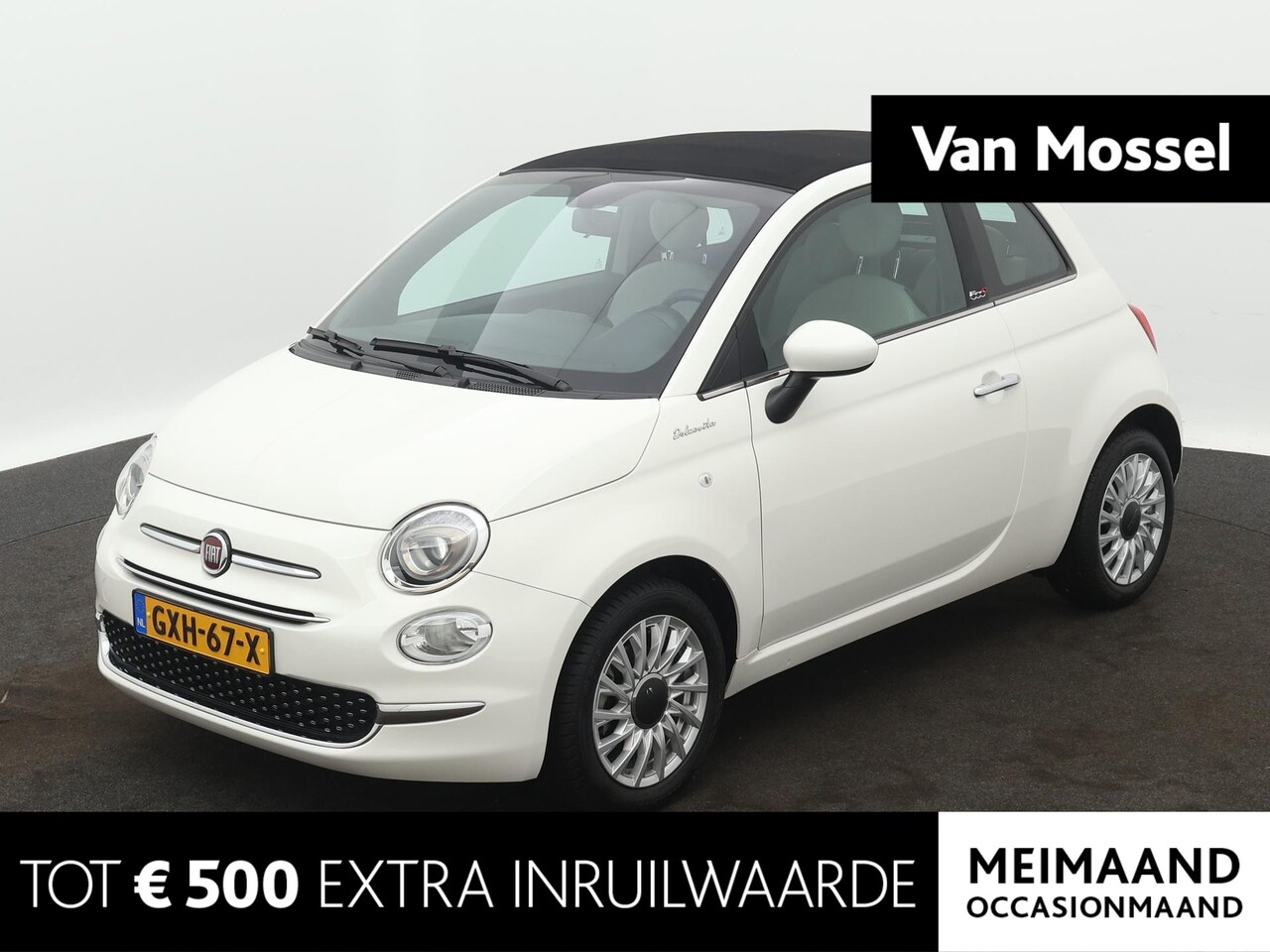 Fiat 500 C - 1.0 Hybrid Dolcevita Cabriolet Fiat 500C 1.0 Hybrid Dolcevita | Cruise Controle | Parkeers - AutoWereld.nl