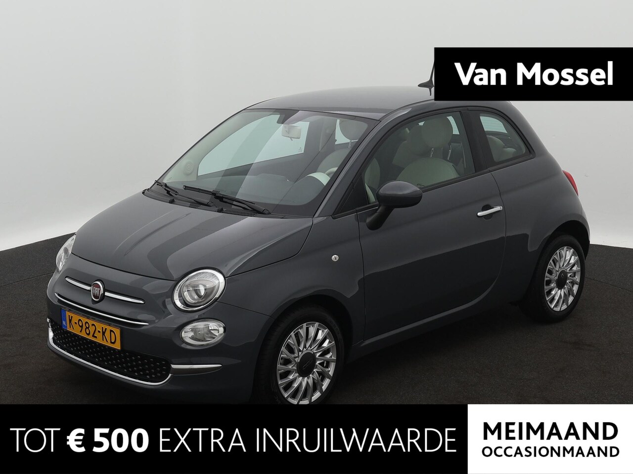 Fiat 500 - 1.0 Hybrid Lounge | Cruise control | Lichtmetalen velgen | Apple carplay / Andoid |  Airco - AutoWereld.nl