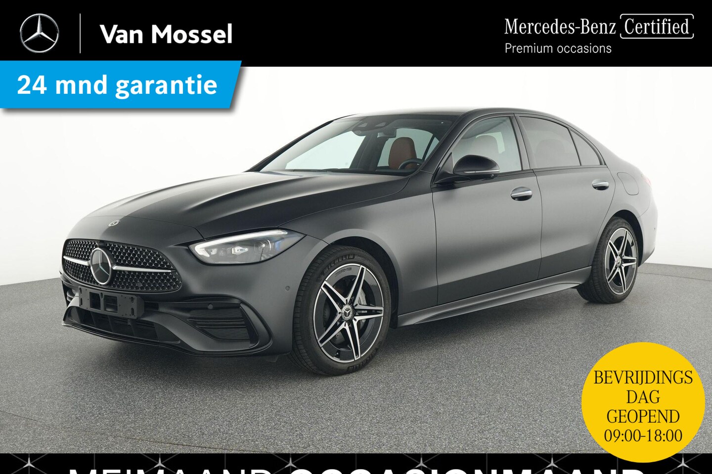 Mercedes-Benz C-klasse - 400 e 4MATIC AMG Line / Premium Plus/ Panoramadak/ Night/ Nappaleder/ Stoelverwarming- & V - AutoWereld.nl