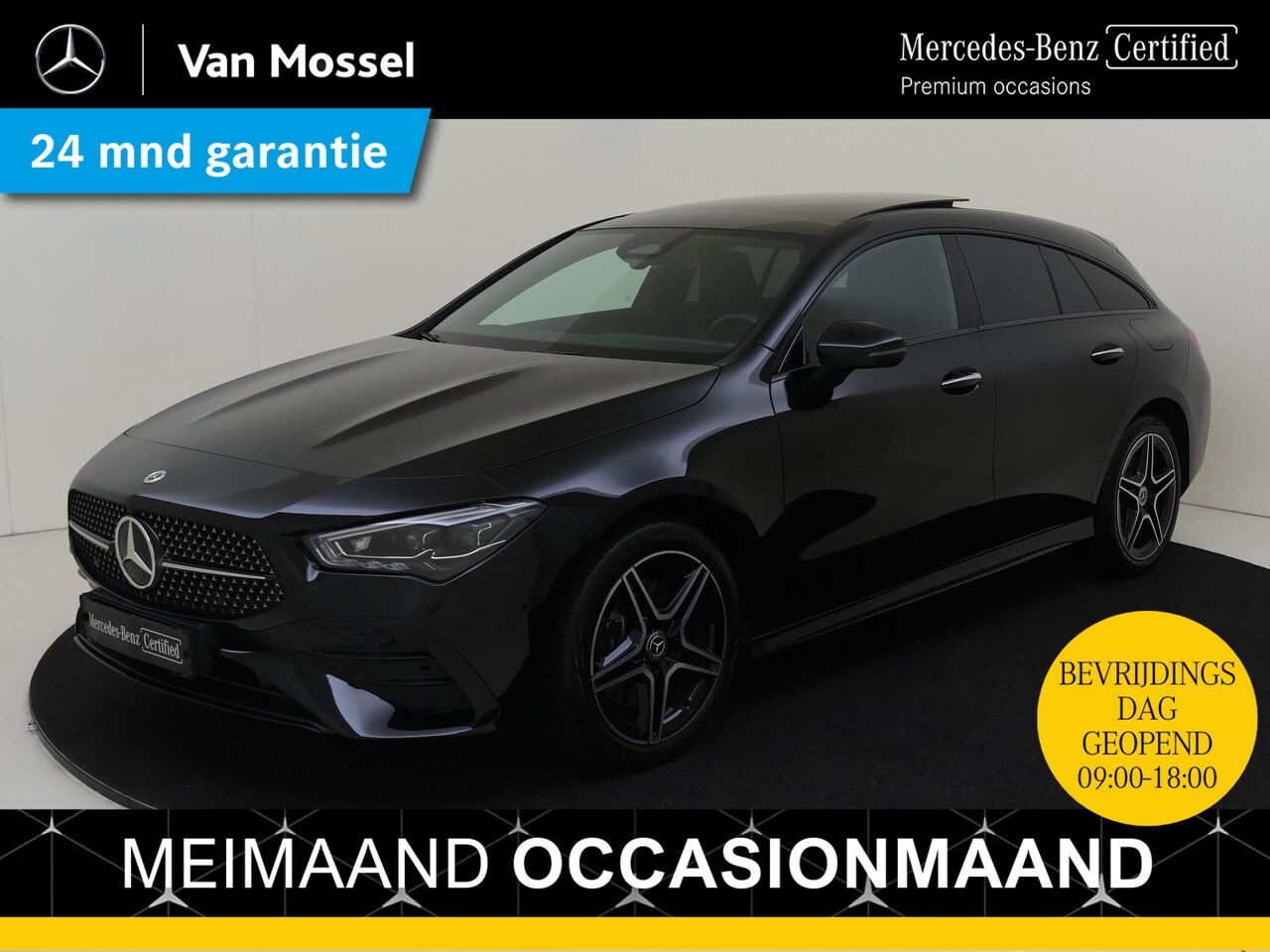 Mercedes-Benz CLA-klasse Shooting Brake - 250 e AMG Line / Stoelverwarming / Achteruitrijcamera / Panaroma-schuifdak / Night-Pakket - AutoWereld.nl