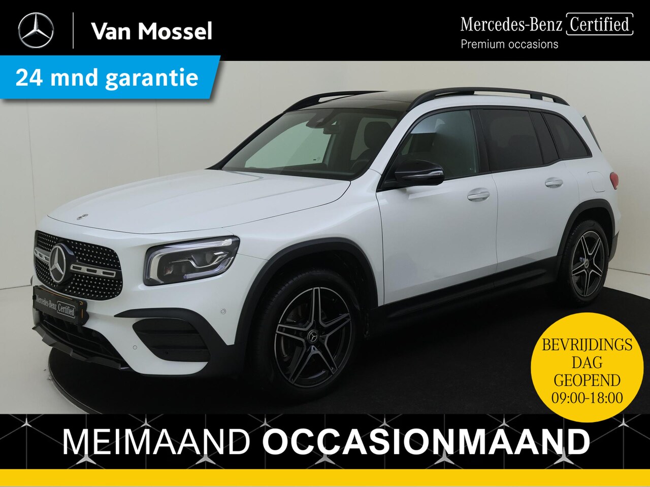 Mercedes-Benz GLB - 180 AMG Line 7p. /Panoramadak /Night pakket /19 Inch /Elk. Trekhaak / 7 Persoons - AutoWereld.nl