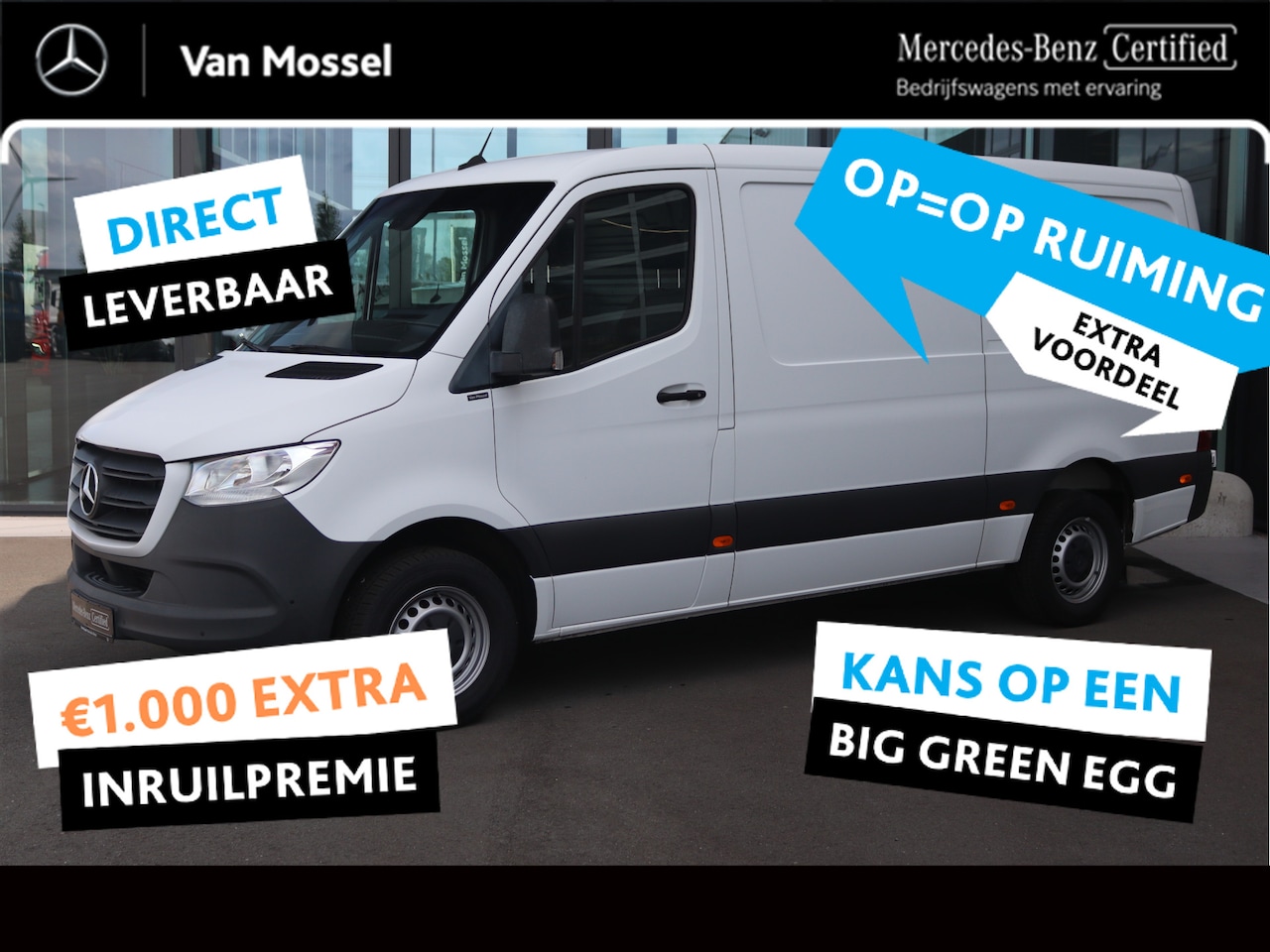 Mercedes-Benz Sprinter - 317 CDI L2H1 | AIRCO/CAMERA/APPLE-PLAY/3.500KG AHW/CRUISE | Certified . - AutoWereld.nl