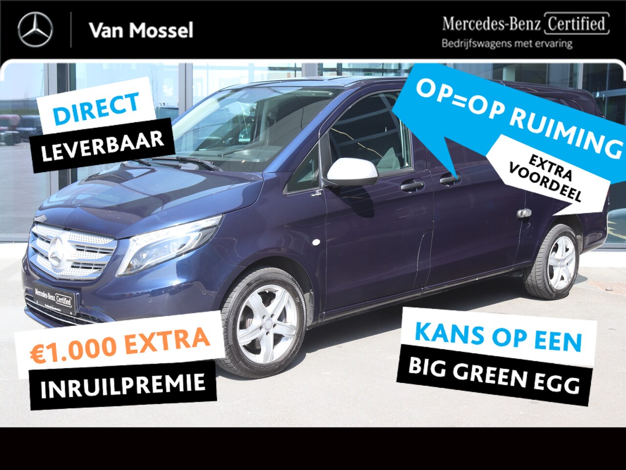 Mercedes-Benz Vito - 119 CDI Aut. XL | NAVI/AIRCO/LED/2X SCHUIFD. |Certified - AutoWereld.nl