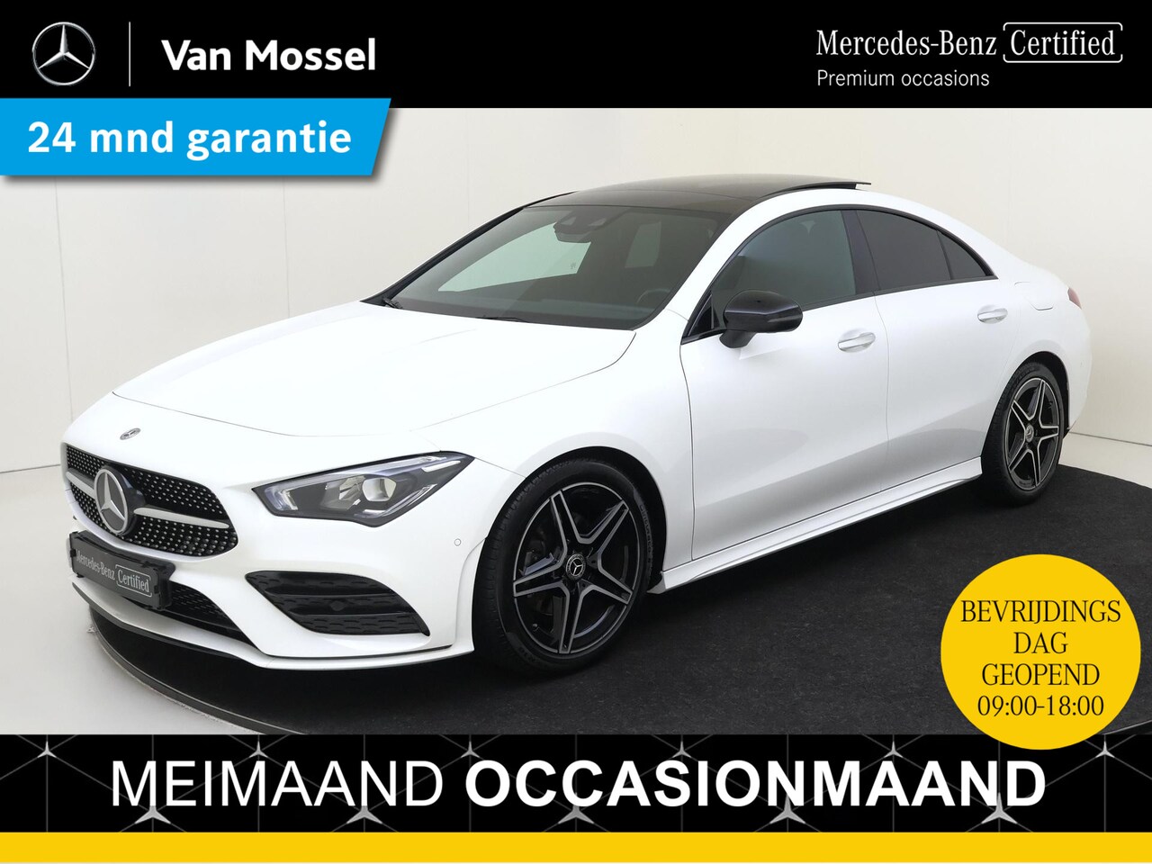 Mercedes-Benz CLA-Klasse - 180 Business Solution AMG / Panorama Dak / Nightpakket / Parkeer Camera / Stoelverwarming - AutoWereld.nl