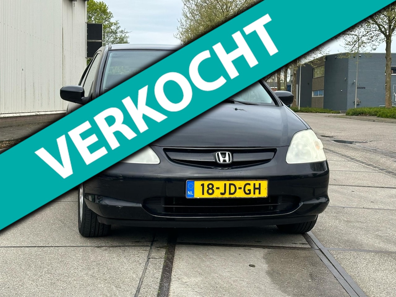Honda Civic - 1.6i LS 2002 5drs Airco Zwart APK - AutoWereld.nl