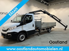 Iveco Daily - 35S18 3.0 410 Open Laadbak / Hiab 022-2 Duo kraan / Euro 6 / Airco / Trekhaak 3500 KG / Cr