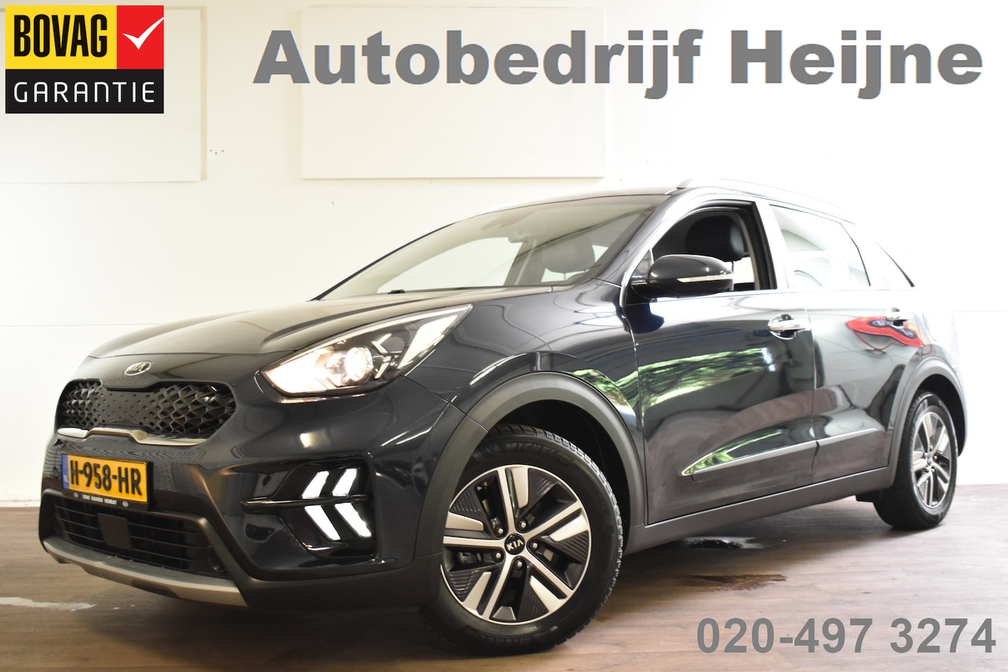 Kia Niro - 1.6 GDi Hybrid DynamicLine LEDER/NAVI/CAMERA - AutoWereld.nl