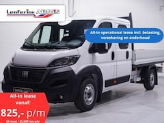 Fiat Ducato - 2.2 Mjet 140 pk DC 7p All-In Operational Lease Pick Up / Open Laadbak Airco, Cruise Contro