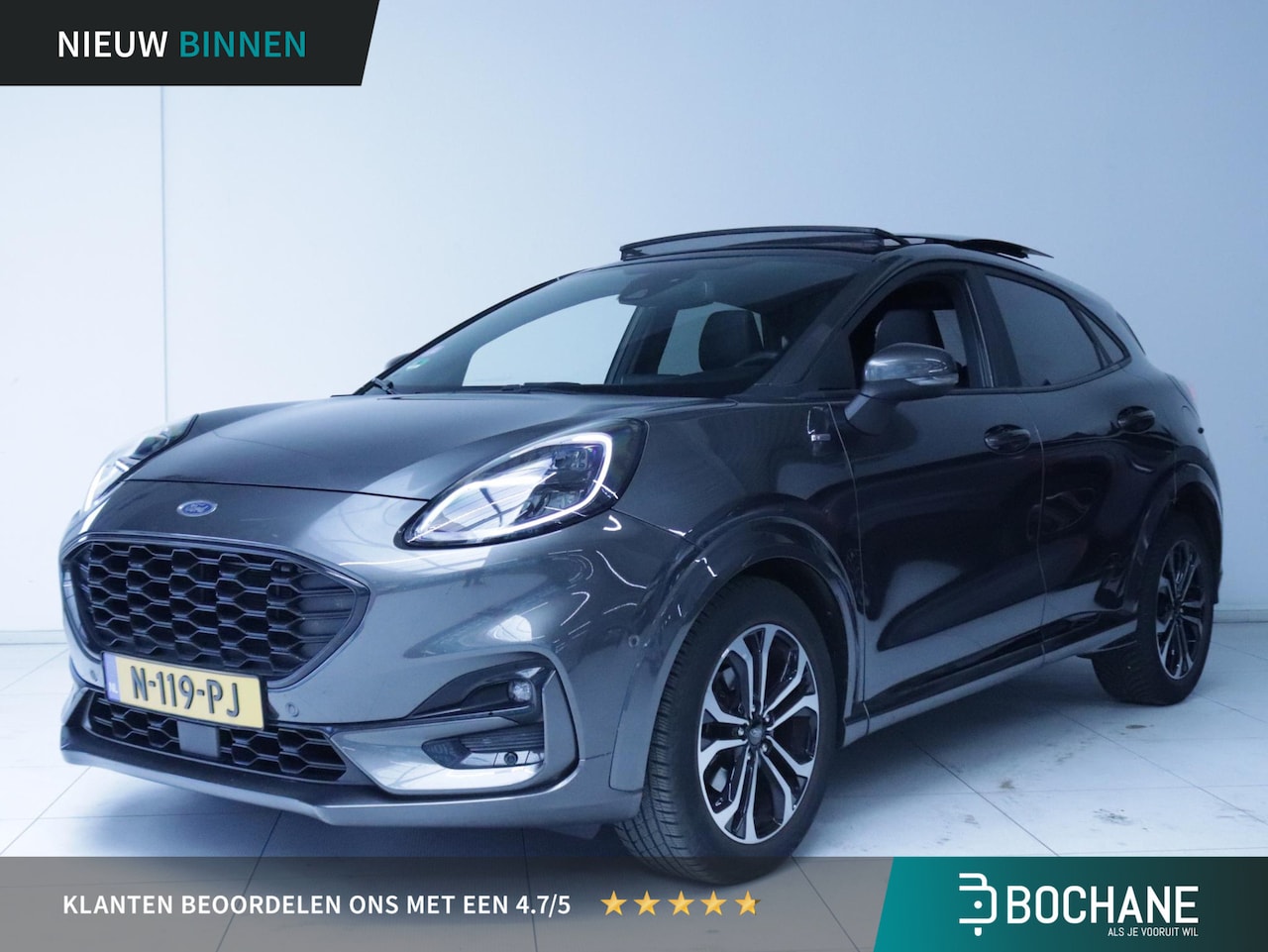 Ford Puma - 1.0 EcoBoost Hybrid ST-Line X Vignale Schuifdak/Adaptief Cruisecontrol/Stoelverwarming - AutoWereld.nl