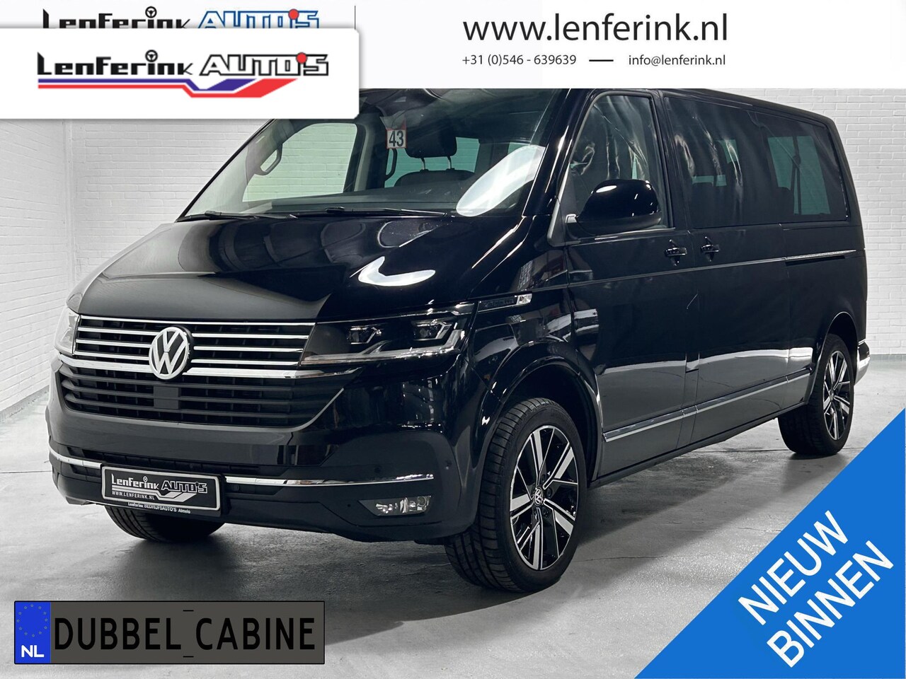 Volkswagen Transporter - 2.0 TDI 204 pk DSG Aut. Dubbel Cabine Camera Dodehoek Assist, Elek. Achterklep, Navi, Duo - AutoWereld.nl