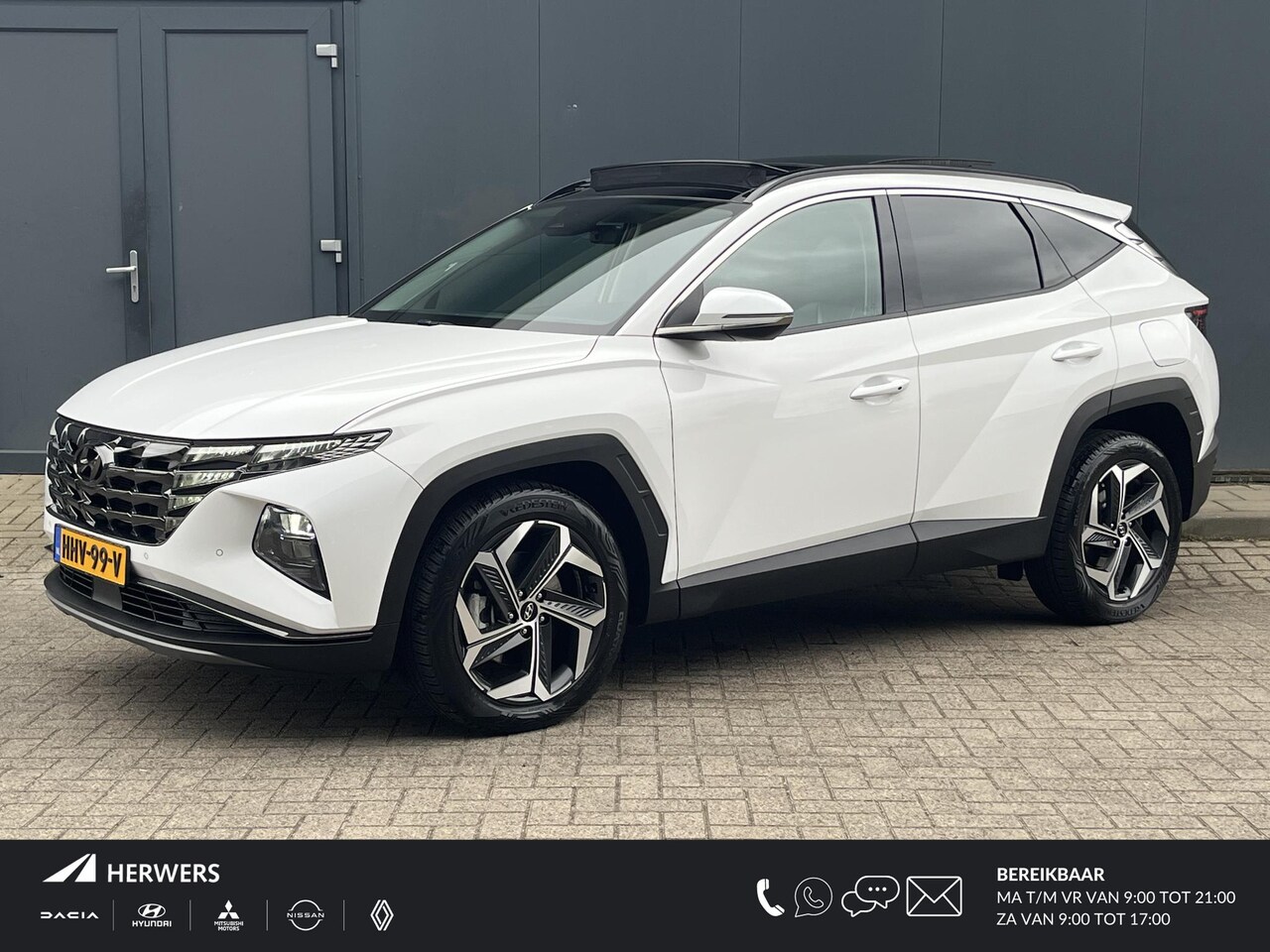 Hyundai Tucson - 1.6 T-GDI HEV 230pk Premium Sky Automaat / Trekgewicht 1.650 kg / Elektrisch Glazen schuif - AutoWereld.nl