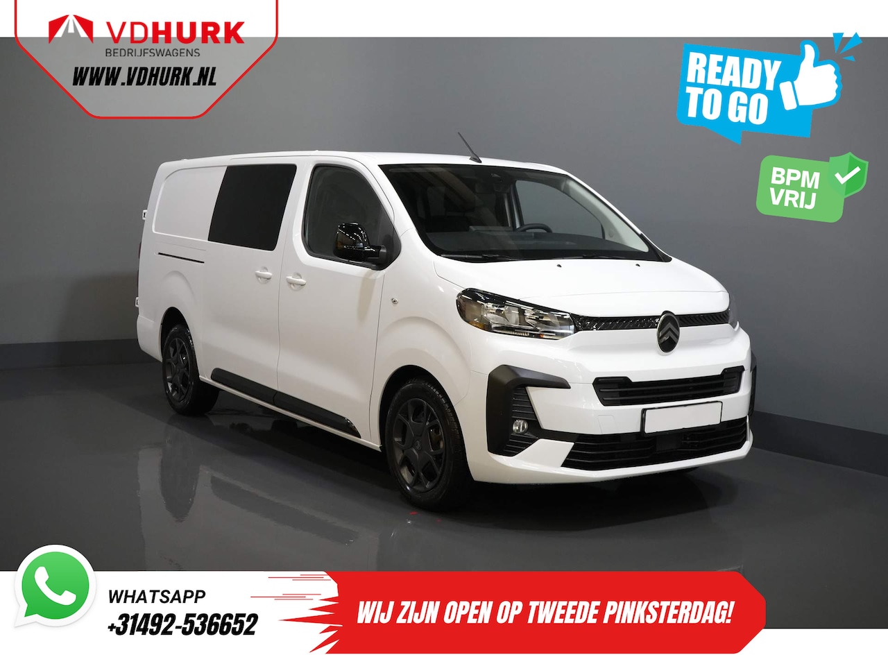 Citroën Jumpy - 2.0 HDI 180 pk Aut. DC Dubbel Cabine BPM VRIJ! 2x Schuifdeur/ Virtual Cockpit/ Navi/ Carpl - AutoWereld.nl