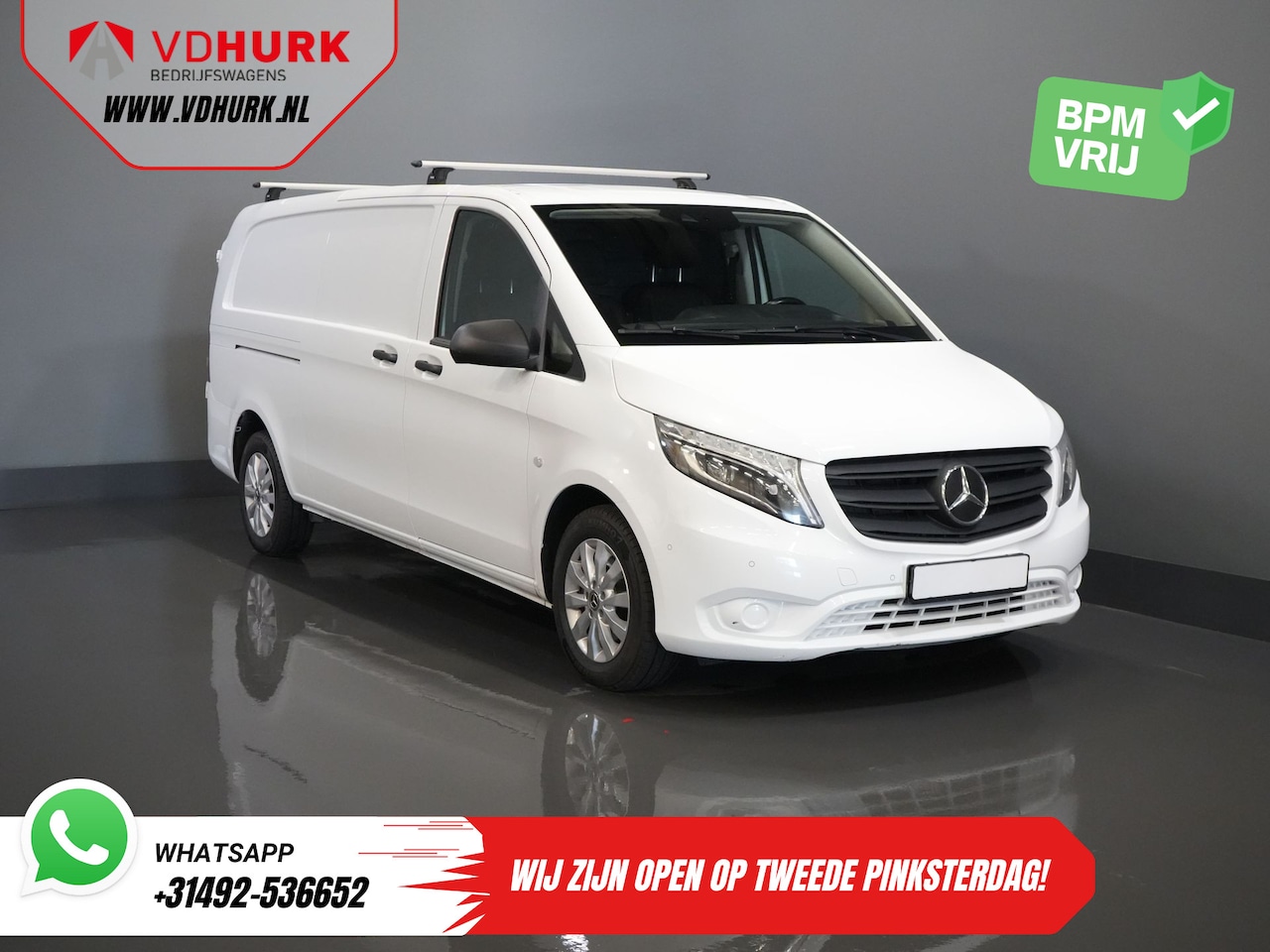Mercedes-Benz Vito - 116 CDI Aut. L3 BPM VRIJ! LED/ Carplay/ Standkachel/ LMV/ Cruise/ Camera/ PDC/ Trekhaak - AutoWereld.nl