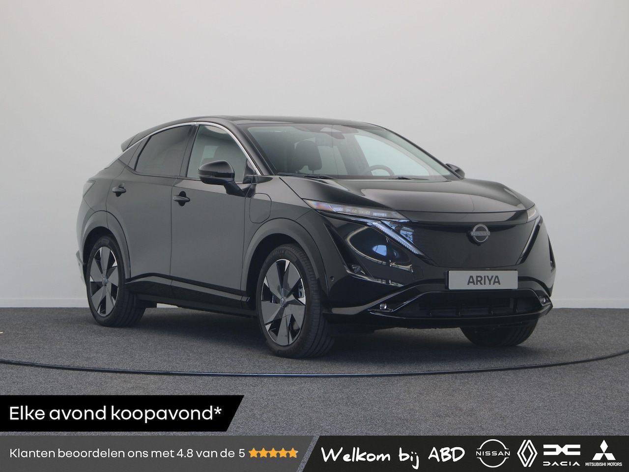 Nissan Ariya - Nissan Evolve 63 kWh + 20" Lichtmetalen velgen & aerocover + 22kW ingebouwde lader 63 kWh - AutoWereld.nl