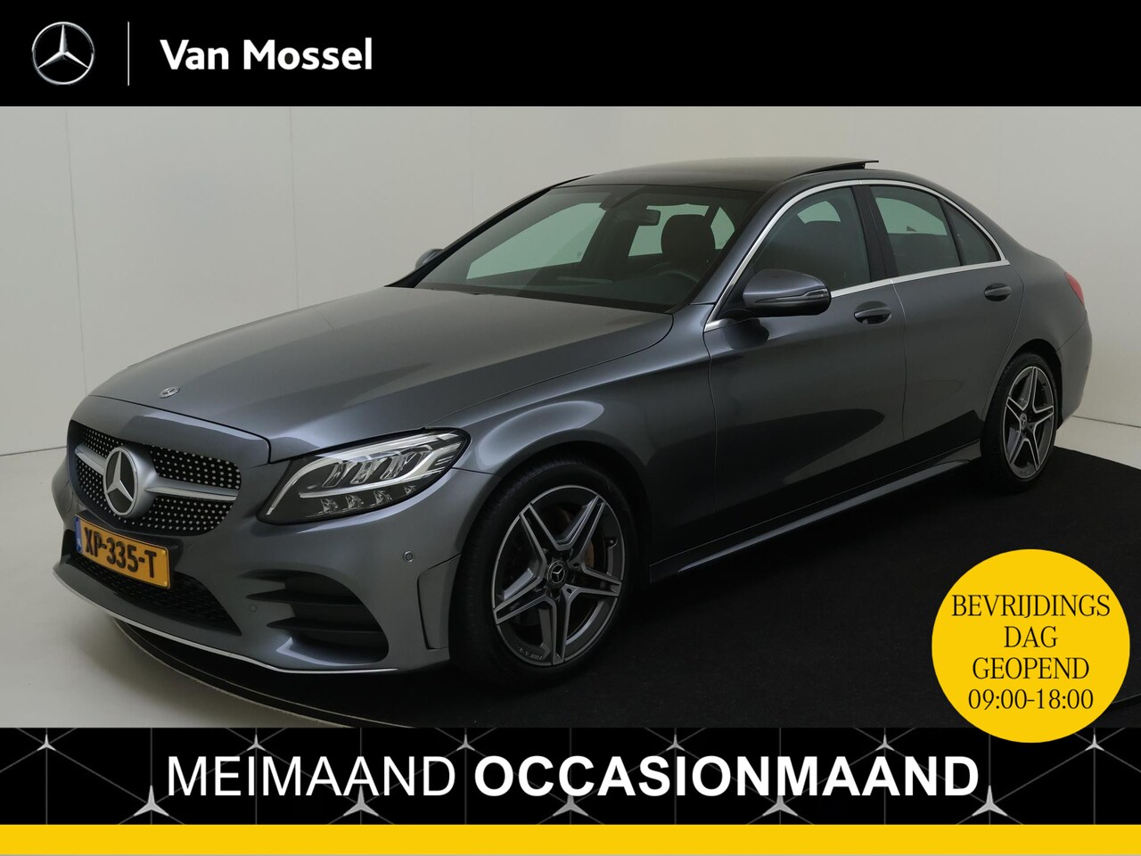 Mercedes-Benz C-klasse - 180 Business Solution AMG / Stoelverwarming / Achteruitrijcamera / Panaroma-schuifdak / - AutoWereld.nl