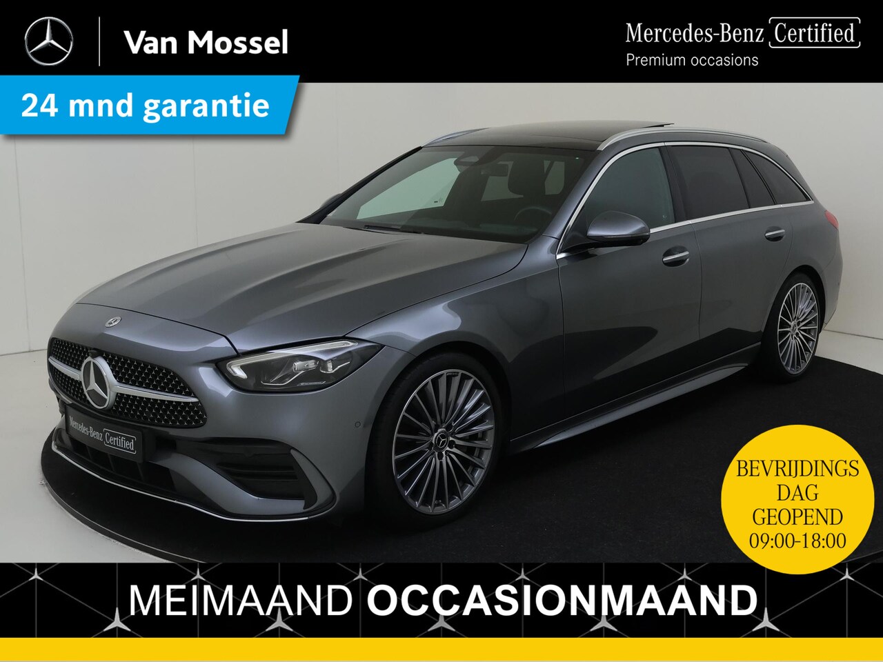 Mercedes-Benz C-klasse Estate - 180 AMG Line / Stoelverwarming / 360Graden-Camera / Panaroma-schuifdak / Memory-Stoelen / - AutoWereld.nl