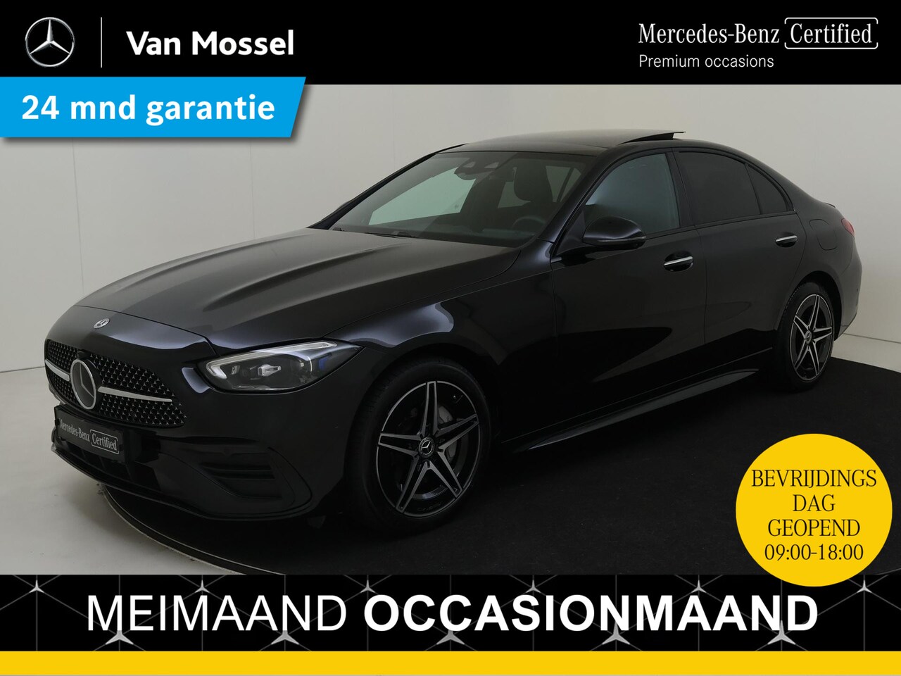 Mercedes-Benz C-klasse - 400 e 4MATIC AMG Line / Premium Plus/ Rijassistentiepakket/ Nappa/ Night/ Burmester/ Stoel - AutoWereld.nl