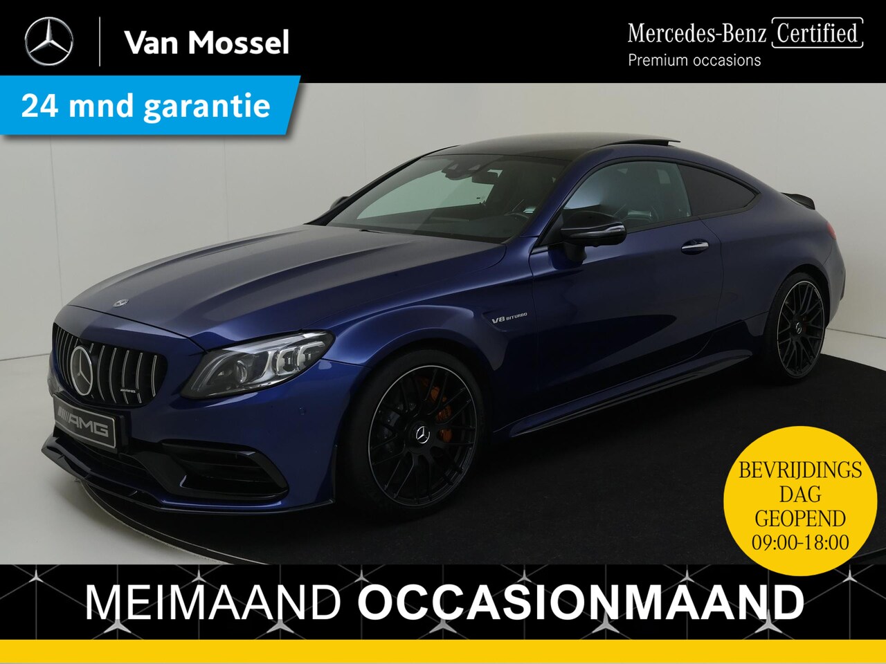 Mercedes-Benz C-klasse Coupé - AMG 63 S Premium Plus Pack /Keramisch /Burmester /HUD /Rijassistentiepakket /19 Inch - AutoWereld.nl
