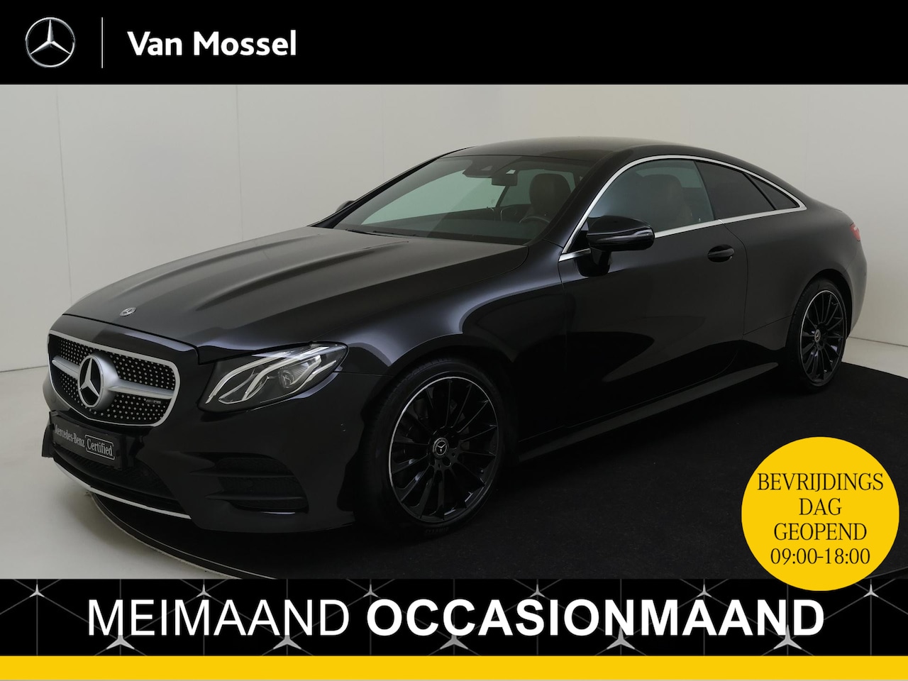 Mercedes-Benz E-klasse Coupé - 200 Business AMG-Line / Stoelverwarming / Achteruitrijcamera / Bruin-Leder / - AutoWereld.nl