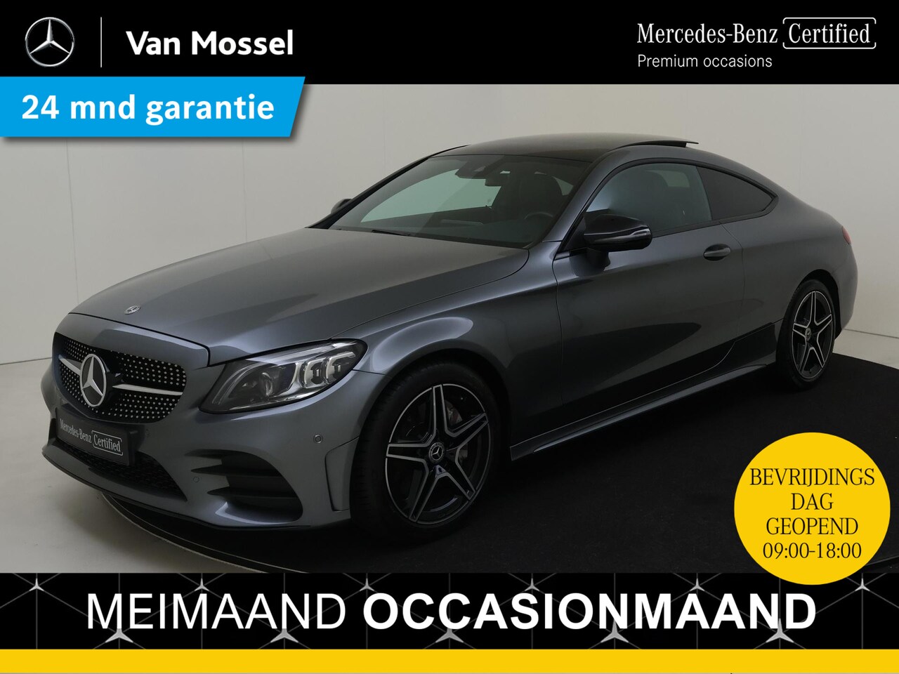 Mercedes-Benz C-klasse Coupé - 300 Premium Plus Pack / Stoelverwarming / Achteruitrijcamera / Panaroma--schuifdak / Memor - AutoWereld.nl