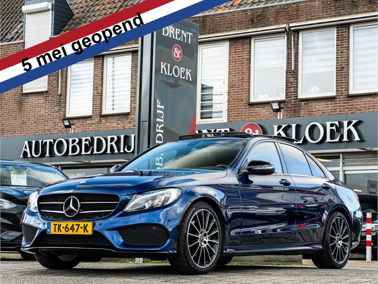 Mercedes-Benz C-klasse - 180 AMG Sport Edition 19 inch ORG NL PANO CAMERA NIGHT PAKKET TREKHAAK 37000KM!! - AutoWereld.nl