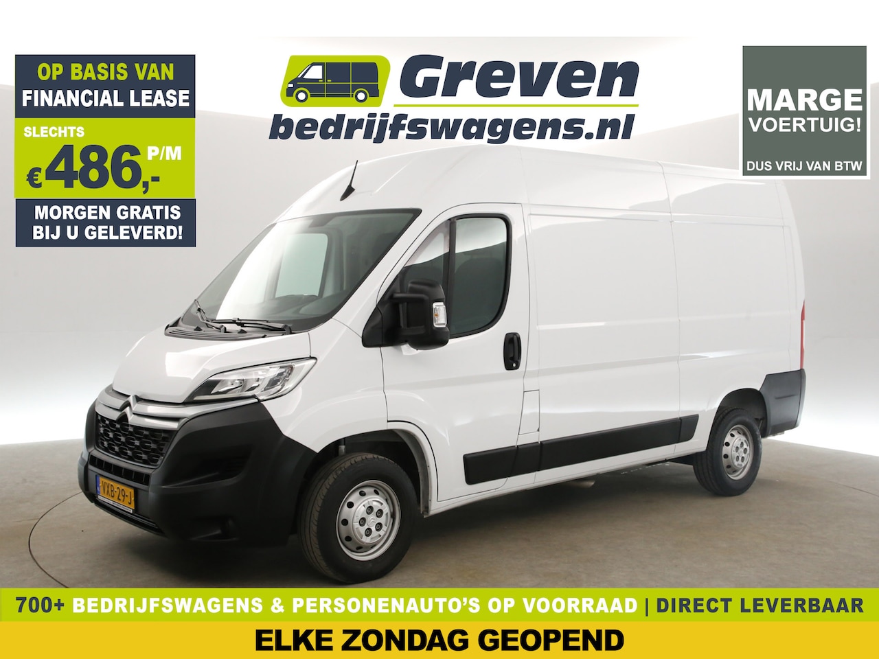 Citroën Jumper - 2.2 BlueHDi L2H2 | MARGE! | 140PK Airco Cruise Navigatie 3 Persoons PDC Bluetooth Elektrpa - AutoWereld.nl